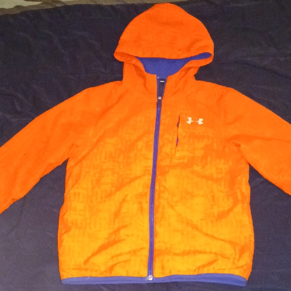 Under Armour Vibrant Orange Jacket with Blue Accents